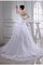 Kapelle Schleppe Empire Taille Perlenbesetztes Brautkleid aus Taft mit Applikation - Bild 2