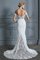 Meerjungfrau Stil Schulterfrei Ärmelloses Hell Natürliche Taile Brautkleid mit Bordüre - Bild 2