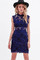 Kleid Jahrgang Spitze Blau Sexy Charmant Club Kleider - Bild 1