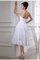 A-Linie Organza Prinzessin Perlenbesetztes Brautkleid mit Applikation - Bild 2