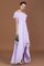 Chiffon Beliebt A-Line Prinzessin Gerüschtes Asymmetrisch Bodenlanges Brautjungfernkleid - Bild 3