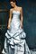 A linie Herz-Ausschnitt Bodenlanges Brautkleid mit Pick-Ups mit Applikation - Bild 1