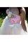 Tüll Perlenbesetztes Ärmelloses Blumenmädchenkleid mit Bordüre mit Blume - Bild 2