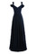 A-Line Plissiertes Reißverschluss Exklusive Langes Abendkleid mit Empire Taille - Bild 6