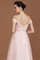 Normale Taille Prinzessin Kurze Ärmeln Göttlich Brautjungfernkleid mit Bordüre - Bild 8