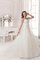 A-Line Bateau Ausschnitt Ärmellos Brautkleid aus Tüll mit Applike - Bild 1