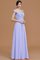 Prinzessin Chiffon Bodenlanges Brautjungfernkleid mit V-Ausschnitt mit Bordüre - Bild 23