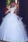 Fabelhaft Langärmeliges Natürliche Taile Bodenlanges Brautkleid aus Tüll mit Bordüre - Bild 1
