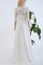 Tüll 3 /4 Länge Ärmeln Bodenlanges Brautkleid mit Plissierungen ohne Ärmeln - Bild 2