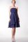 Geschichtes Chiffon Elegantes Kurzes Brautjungfernkleid mit Blume - Bild 1