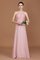 Stilvoll Ärmelloses Nackenband Prinzessin Chiffon A-Line Brautjungfernkleid mit Bordüre - Bild 3
