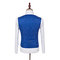 Männer Blazer Plus Euro Größe Formale Blau 3 Stück Anzüge Mit Hose Weste - Bild 5