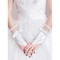 Satin Spitze Saum Weiß Elegant|Bescheiden Brauthandschuhe - Bild 1