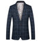 Plaid Gentleman Herbst Anzug Masculino Slim Fit Terno Masculino - Bild 4