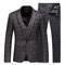 Tailor Blazer Jacke + Hosen + Weste 3 Stück Anzüge Für Männer Gentleman Hochzeit - Bild 2