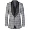 Kleid Plaid Jacke Hochzeit Anzüge Blazer Slim Fit - Bild 5