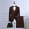Mode Anzüge Plaid Blazer Hosen 3 Stück Anzug Casual Business Weste - Bild 2
