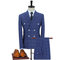 Männer Slim Fit Business Blau 5xl Druck Hochzeit Anzüge Für Männer Luxus - Bild 1