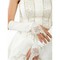 Taft Perlenstickerei Weiß Elegant Brauthandschuhe - Bild 1