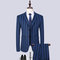 Weiß 3 Stück Striped Print Anzug Business Herren Anzüge Blazer Bräutigam Smoking Anzug - Bild 6