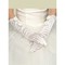 Taft Mit Blumen Weiß Chic|Modern Brauthandschuhe - Bild 1