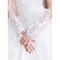 Spitze Paillette Weiß Chic|Modern Brauthandschuhe - Bild 1