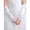 Satin Mit Bowknot Weiß Modern Brauthandschuhe - Bild 1