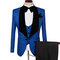 Männer Blazer Plus Euro Größe Formale Blau 3 Stück Anzüge Mit Hose Weste - Bild 1