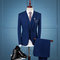 Bräutigam Casual Business Männer Anzug 3 Stück Formalen Anzug Slim Fit Einfarbig - Bild 2
