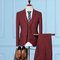 Neue Business 3 Stück Streifen Gestreiften Anzug Rot - Bild 3