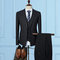 Jacke + Weste + Hosen Schwarz Für Hochzeit Blazer 3 Pcs Business Anzug - Bild 1