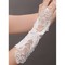 Taft Elegant Weiß Modern Brauthandschuhe - Bild 1
