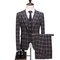 Weste Business Hochzeit Grau Plaid Anzüge 5xl Slim Fit Anzug - Bild 1