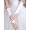 Satin Spitze Saum Weiß Chic|Modern Brauthandschuhe - Bild 1