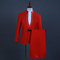 Party Kleid Rot Anzüge Blazer Mit Hose 2 Stücke Slim Fit Herren Männer - Bild 5