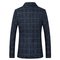 Mode Casual Business Männer Blazer Grau Anzüge Plaid Treffen - Bild 3