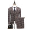 Luxus Plaid Druck Hochzeit Business Slim Fit Männer Anzug 3 Stück Anzüge - Bild 6