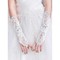 Spitze Paillette Weiß Chic|Modern Brauthandschuhe - Bild 2