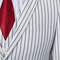 Weiß 3 Stück Striped Print Anzug Business Herren Anzüge Blazer Bräutigam Smoking Anzug - Bild 5