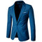 Zugeknöpft Männer Casual Business Anzug Blazer Jacke Mantel Männer Einfarbig Mode Neue - Bild 1