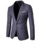 Zugeknöpft Männer Casual Business Anzug Blazer Jacke Mantel Männer Einfarbig Mode Neue - Bild 3