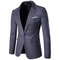 Zugeknöpft Männer Casual Business Anzug Blazer Jacke Mantel Männer Einfarbig Mode Neue - Bild 3