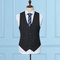 Jacke + Weste + Hosen Schwarz Für Hochzeit Blazer 3 Pcs Business Anzug - Bild 3