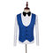 Männer Blazer Plus Euro Größe Formale Blau 3 Stück Anzüge Mit Hose Weste - Bild 4