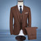 Jacke + Pants + Weste 3 Stück Jacke Männer Hochzeit Anzüge Smoking Hose - Bild 2