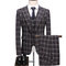 Anzüge Set 3 Stücke Hohe Qualität Männer Hochzeit Weste Hose Plaid Blazer Anzüge - Bild 1