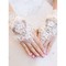 Spitze Mit Kristall Weiß Chic|Modern Brauthandschuhe - Bild 1