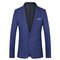 Plaid Männer Treffen Casual Blau Männer Blazer Masculino - Bild 1