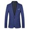 Plaid Männer Treffen Casual Blau Männer Blazer Masculino - Bild 1