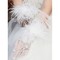 Organza Mit Kristall Weiß Luxuriös Brauthandschuhe - Bild 1
